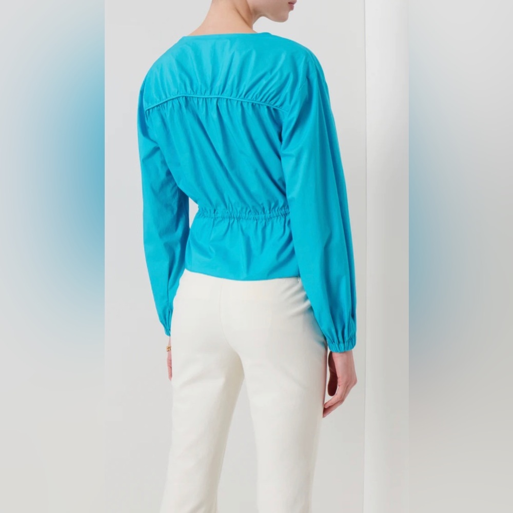 Derek Lam‎ | Breanna Long Sleeve Gathered Top - Picture 5 of 9